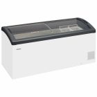 Elcold FOCUS 171 GREY Sliding Curved Glass Lid Chest Freezer
