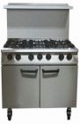 Falcon G3101 Gas Six Burner Open Top Oven Range on Castors