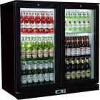 Sterling Pro SP2HC-BS Black Double Sliding Door Bottle Cooler