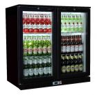 Sterling Pro SP2BC-BH Black Double Hinged Door Bottle Cooler
