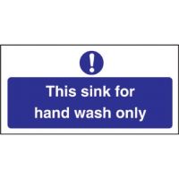 Hand Wash Only Sign